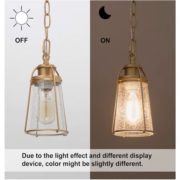 New Elegant Gold Pendant Light Fixture - Picture 7 of 9